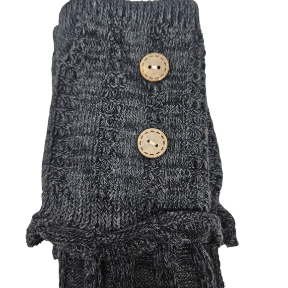 NWT Tipi Toe Black Cable Knit Knee High Boot Socks Over Knee Socks - Picture 2 of 11